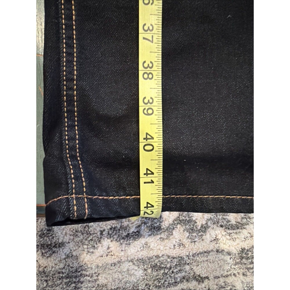 Levi’s 514 Straight Fit Jeans Black Dark Wash W36 L32‎ Original Riveted - Picture 6 of 10